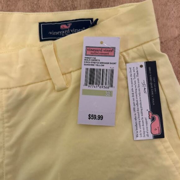 NWT Men’s Vineyard Vines Sunshine Yellow Classic Fit Breaker Short – 30 - Picture 4 of 6